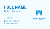 Blue Spray Paint Shield Business Card