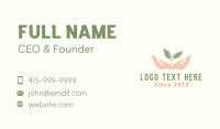 Natural Leaf Hand Business Card