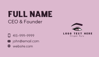 Aesthetic Woman Beauty Eyelash Business Card Design