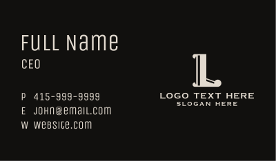 Decal Studio Letter L  Business Card