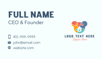 Puzzle Teddy Bear Business Card Design