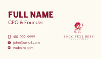 Cigarette Beret Woman Business Card