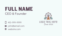 Ferris Wheel Theme Park Rides Business Card