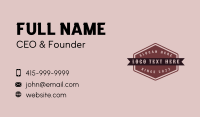 Western Business Card example 3