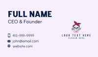 Skull Bandana Earrings Business Card Design