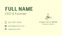 Coffee Tea Leaf Cup Business Card Design