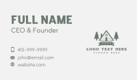 Forest Pine Tree Cabin Business Card