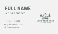 Forest Pine Tree Cabin Business Card Design