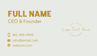 Stylish Feminine Wordmark Business Card