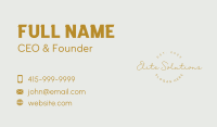 Stylish Feminine Wordmark Business Card Design