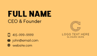Circle Letter C Business Card Design