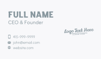 Classic Generic Script Wordmark Business Card