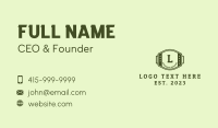 Green Military Letter Business Card Design
