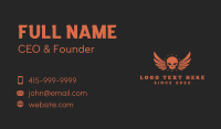 Gaming Skull Wings Business Card Design