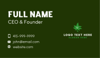 Green Weed Leaf Business Card