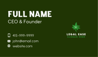 Green Weed Leaf Business Card Design