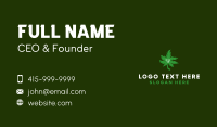 Green Weed Leaf Business Card