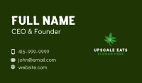 Green Weed Leaf Business Card Image Preview