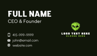Alien Pixelated Game Business Card Design