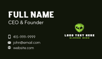 Alien Pixelated Game Business Card