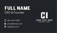 White Modern CHI Business Card