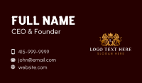 Elegant Lion Crown Business Card Design