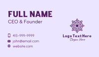 Violet Daisy Flower  Business Card Design