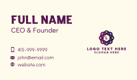 Violet Atomic Cube Letter Business Card