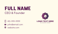 Violet Atomic Cube Letter Business Card