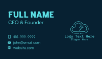 Minimalist Cloud Lightning Business Card Design