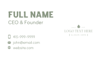 Minimalist Leaf Wordmark Business Card
