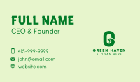 Green Natural Letter G  Business Card Image Preview