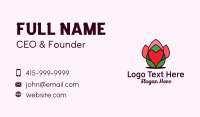 Heart Flower Bud Business Card Design