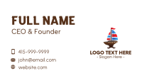 Iron Galleon Ship Business Card