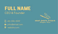 Yellow Musical Flute  Business Card