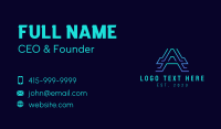 Technology Business Letter A  Business Card