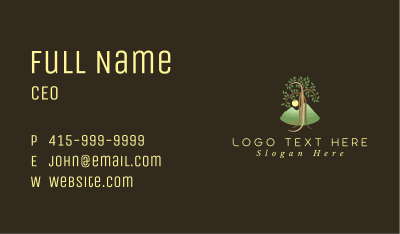 Natural Tree Sunset Business Card Image Preview