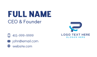 Blue Generic Letter P Business Card