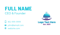 Gradient UFO Spaceship Business Card