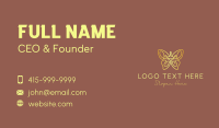 Golden Butterfly Crown Business Card