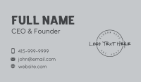 Gray Business Circle Business Card