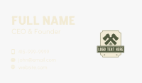 Axe Lumberjack Carpentry Workshop Business Card Design