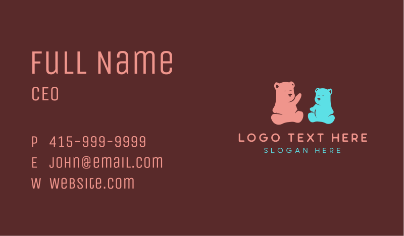 Cuddly Business Card example 1