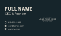 Classical Luxury Wordmark Business Card