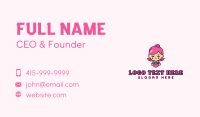 Cartoon Girl Fruits Business Card