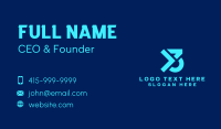 Blue Y3 Gamer Business Card Design