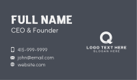 Creative Agency Letter Q Business Card