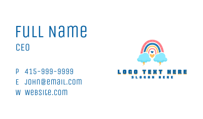 Creative Cloud Rainbow Business Card Image Preview