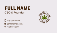 Medicinal Hemp Plant Business Card