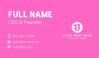 Pink Boutique Letter B Business Card